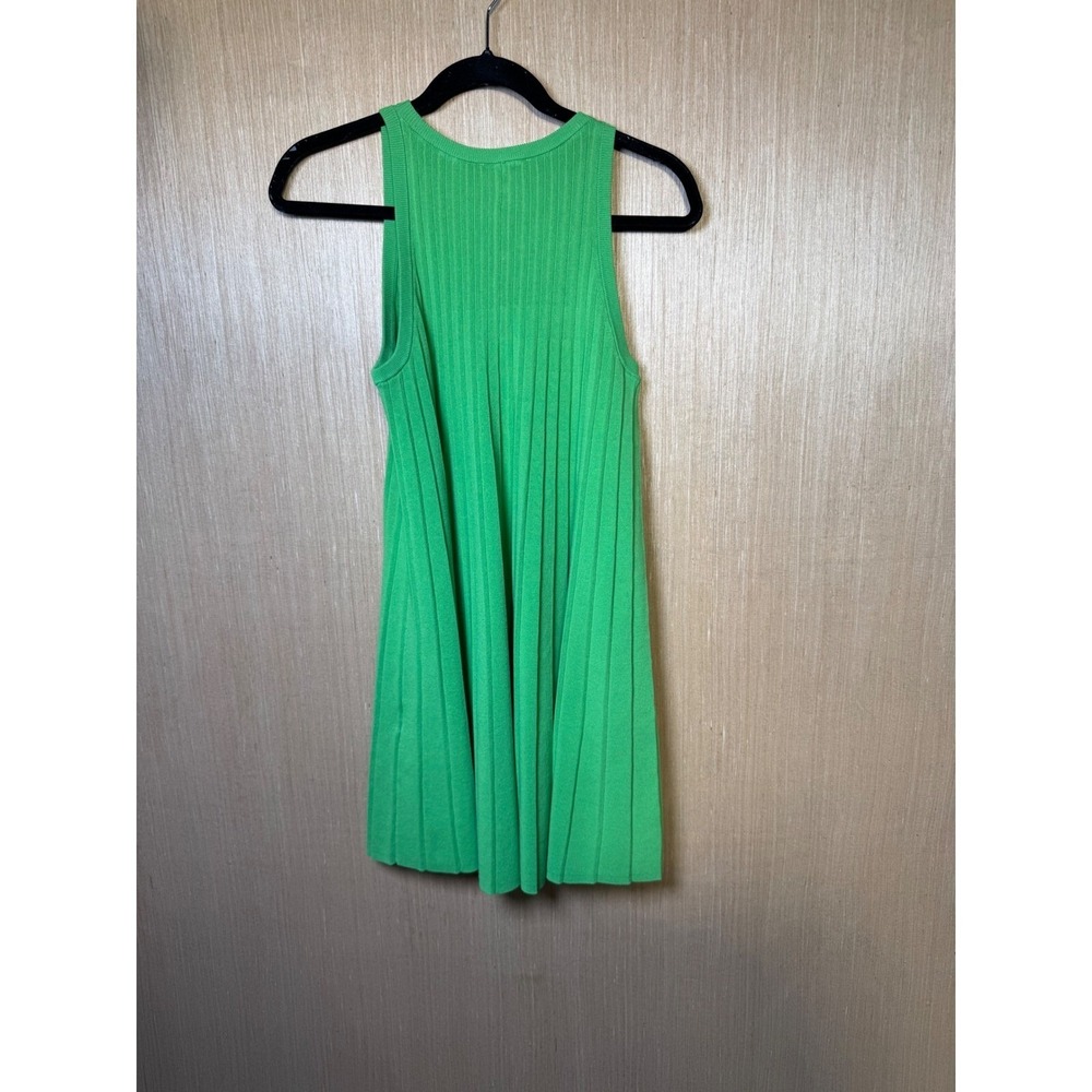 COS Womens XS Green Ribbed Knit‎ Sleeveless Dress Casual Mini A Line - Picture 6 of 6